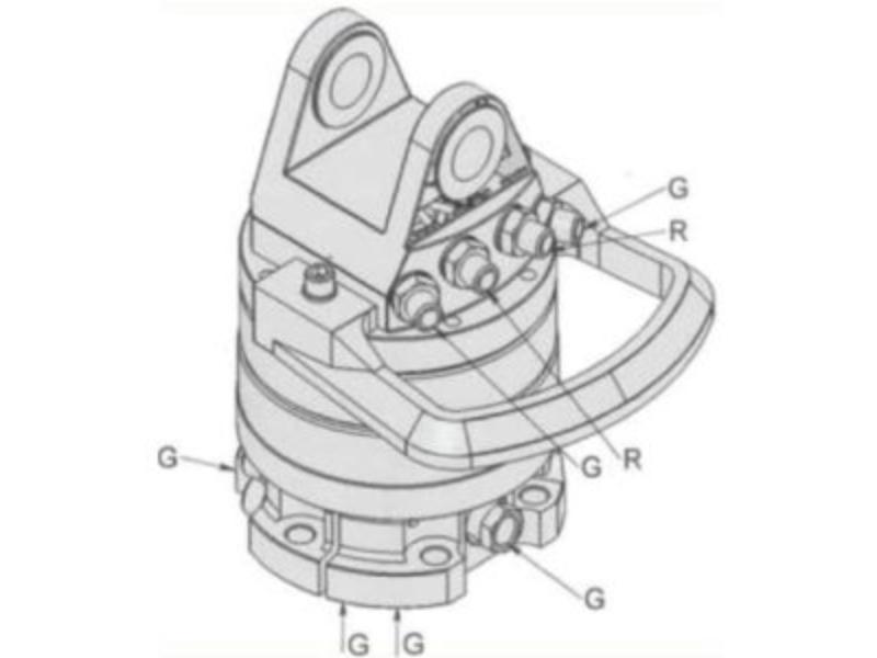 Rotátor RX 60F 6000kg/1500Nm (250bar)